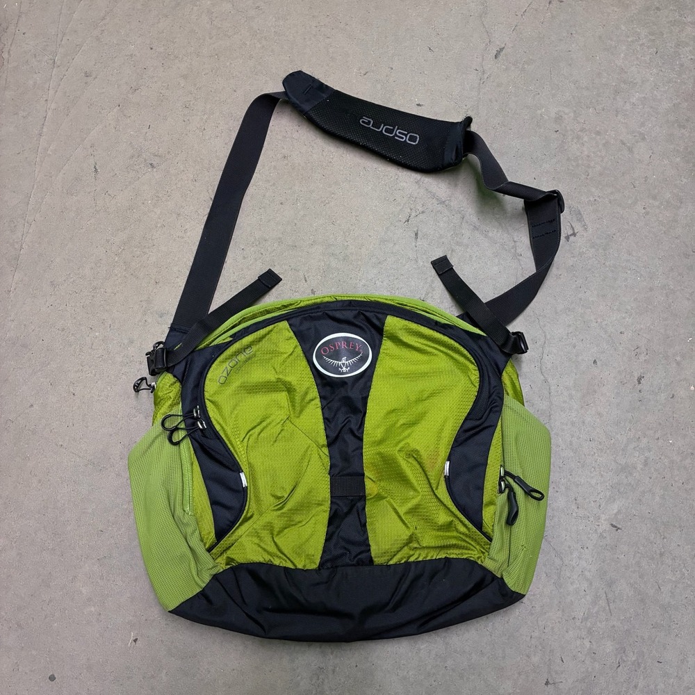 Osprey Ozone Courier Messenger Bag Unisex Green Black Nylon Crossbody Shoulder